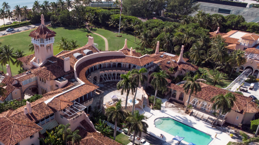 Mar-a-Lago Exterior After Trump Says He Expects to Be Arrested on Tuesday