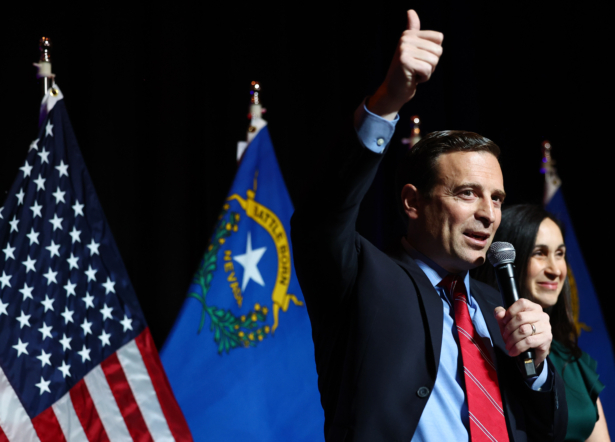 Nevada's Republican Candidates Adam Laxalt And Joe Lombardo Attend Midterm Election Night Party In Las Vegas