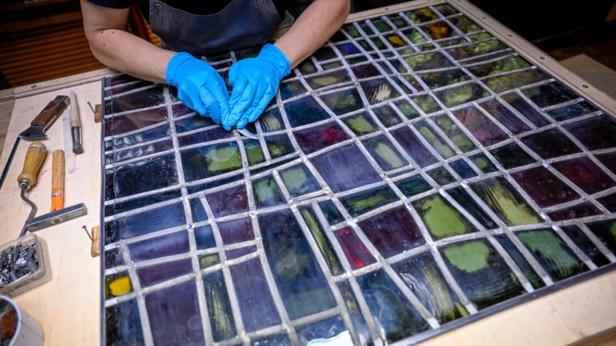 Notre Dame Window Restoration Underway