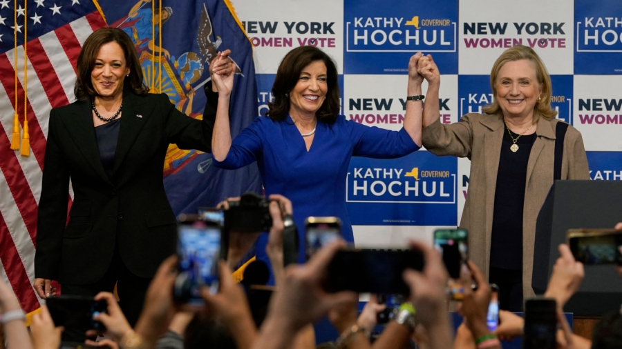 Hochul, Harris, and Clinton Rally Supporters in New York