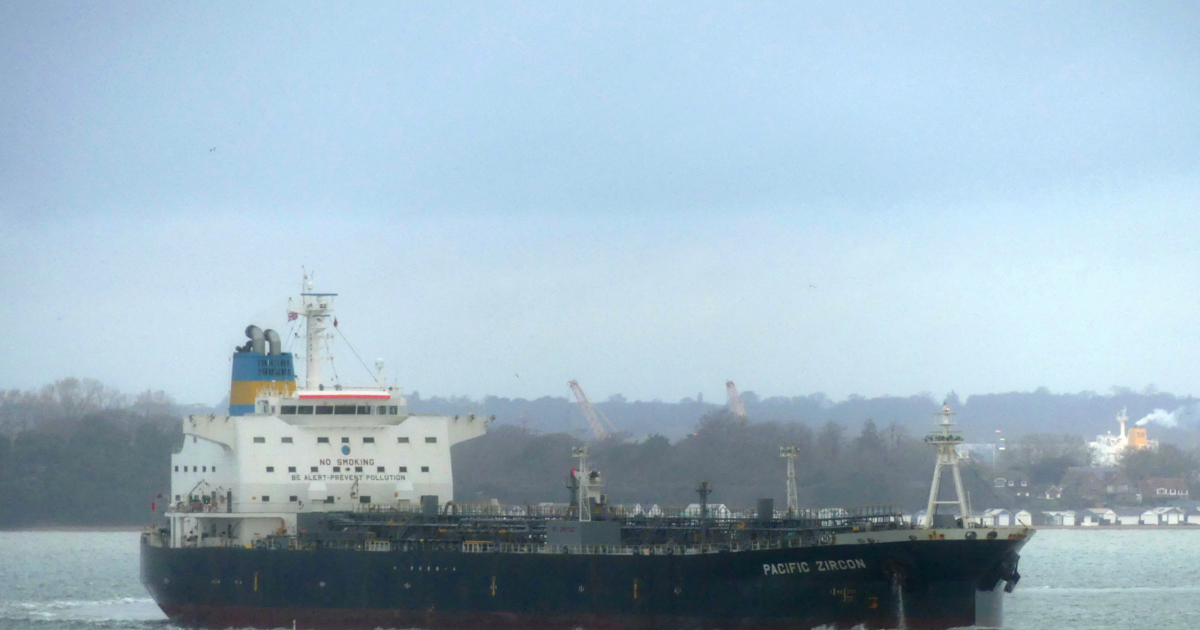 US Says IranianMade Drone Hit Pacific Zircon Tanker Off Oman NTD