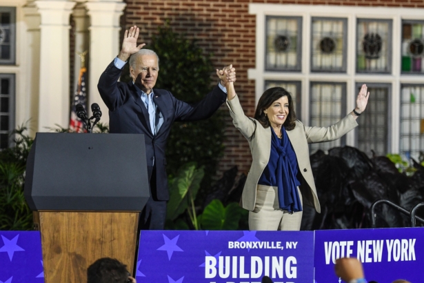 President Joe Biden Attends A Get Out The Vote Rally For Gov. Hochul And NY Democrats