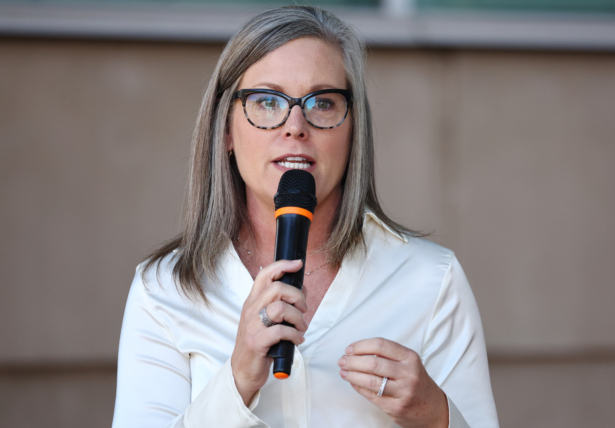 AZ Gubernatorial Candidate Katie Hobbs Holds Press Conference On Abortion Ban
