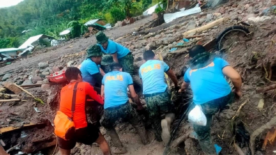 Philippine President Marcos Inspects Landslide-Hit Province, Death Toll at 110