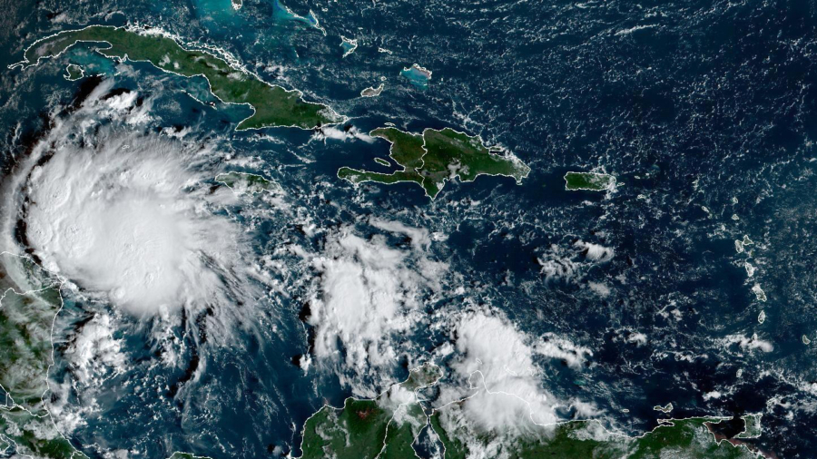 Hurricane Lisa Makes Landfall in Belize in Central America