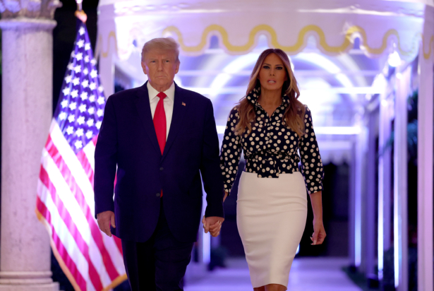 Former President Donald Trump and former First Lady Melania Trump
