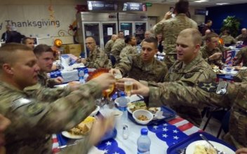 US Troops Celebrating Thanksgiving Overseas