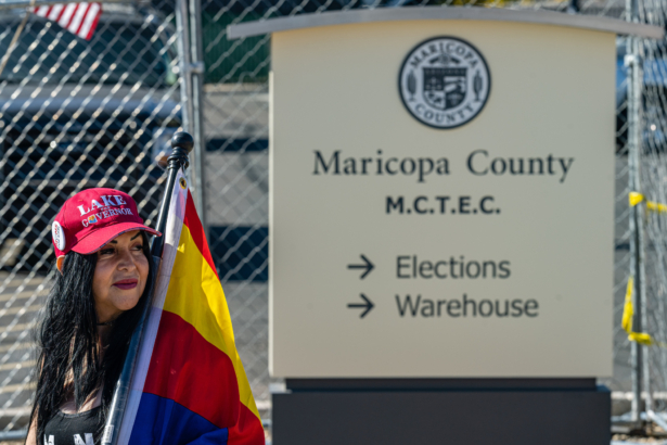Right Wing Activists Demonstrate Outside Maricopa County Elections Department