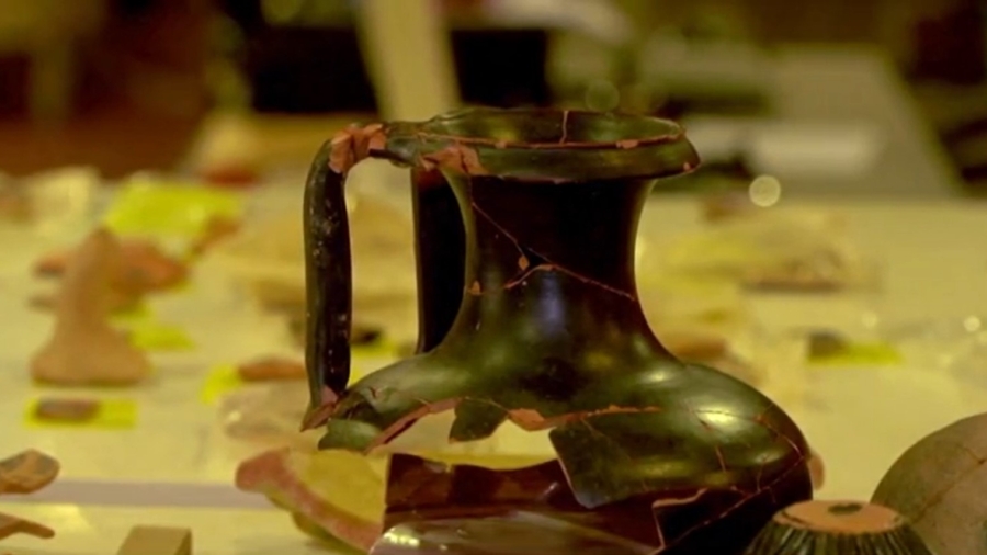 Greek Subway Features Ancient Artifacts
