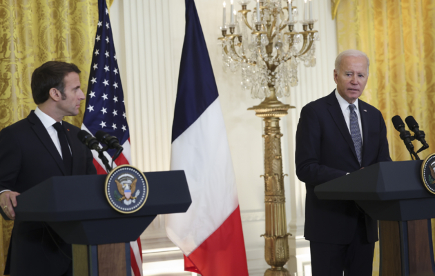 Biden, Macron Hold a Joint News Conference at White House