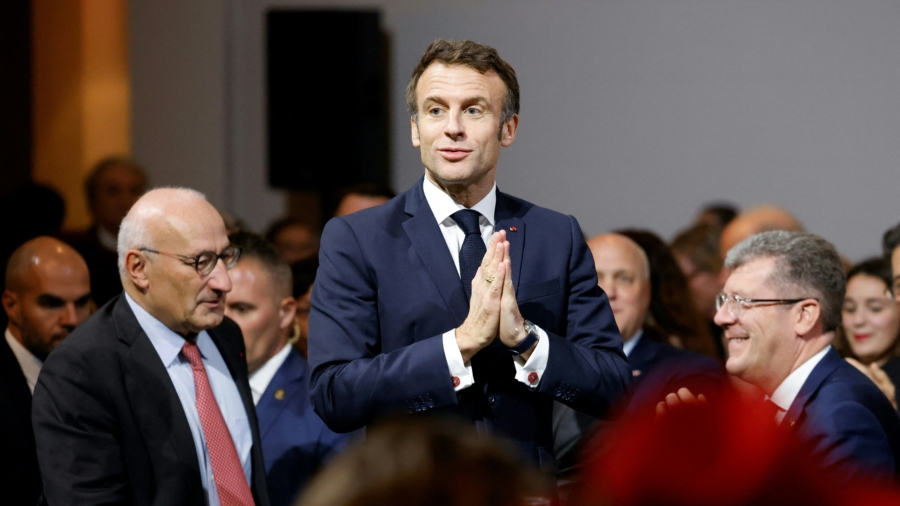 French President Macron Visits New Orleans Museum of Art