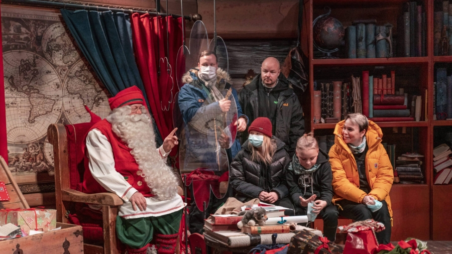 Santa Claus Prepares Naughty or Nice Lists
