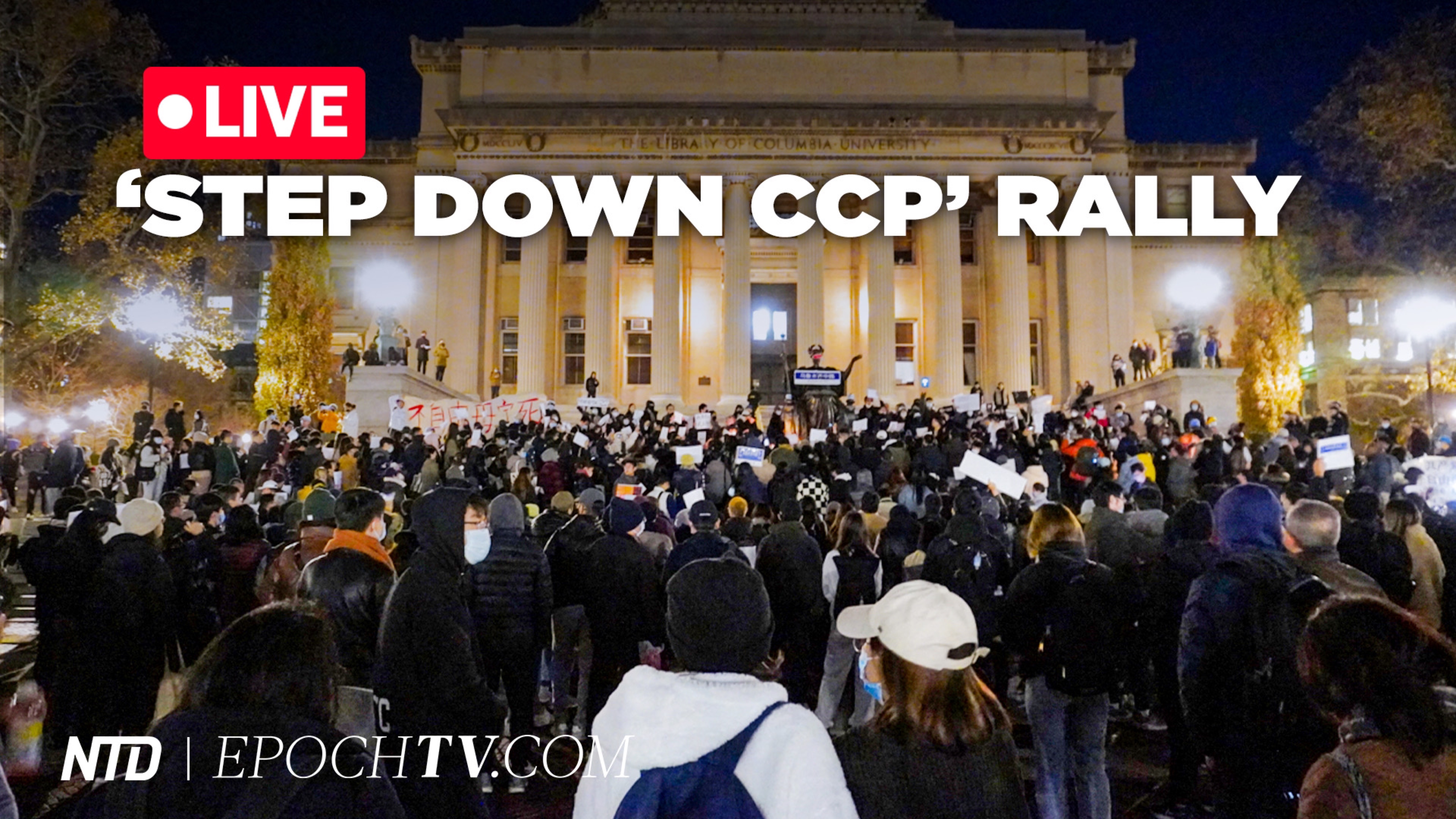 LIVE: Protest Against CCP Tyranny & China’s COVID Lockdowns in New York’s Washington Square Park