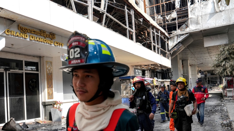 Rescuers Search for Bodies in Ruins of Cambodia Casino Fire