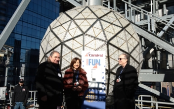 Test Run of Crystal Ball Drop at Times Square