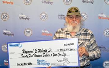Veteran Wins 6 Lottery Prizes of $25,000 a Year for Life; in the Same Drawing