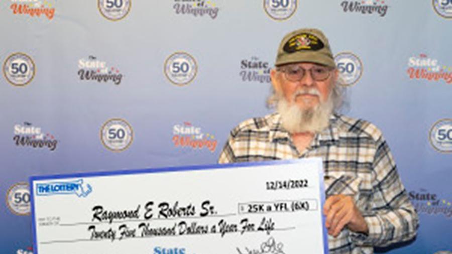Veteran Wins 6 Lottery Prizes of $25,000 a Year for Life; in the Same Drawing
