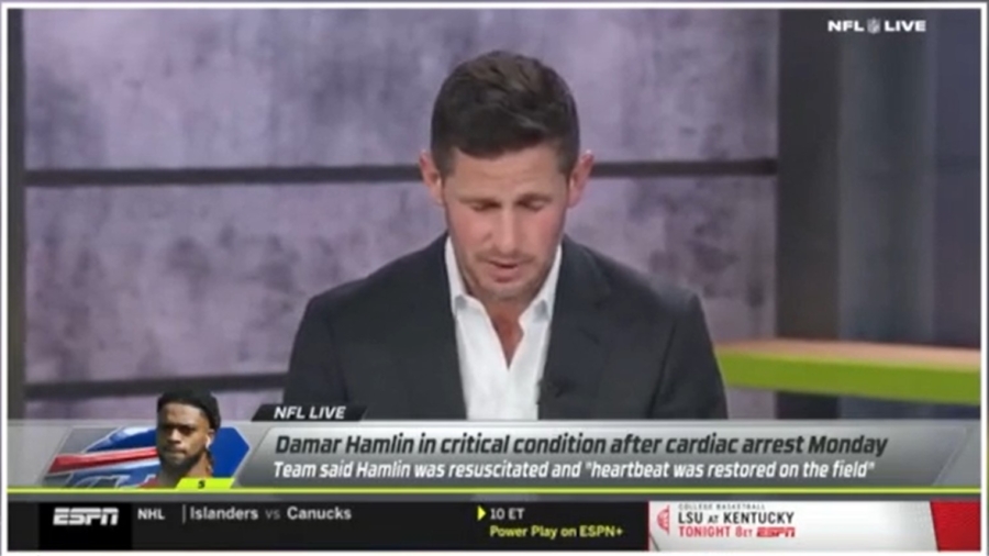 ESPN Analyst Stops Show to Pray For Hamlin