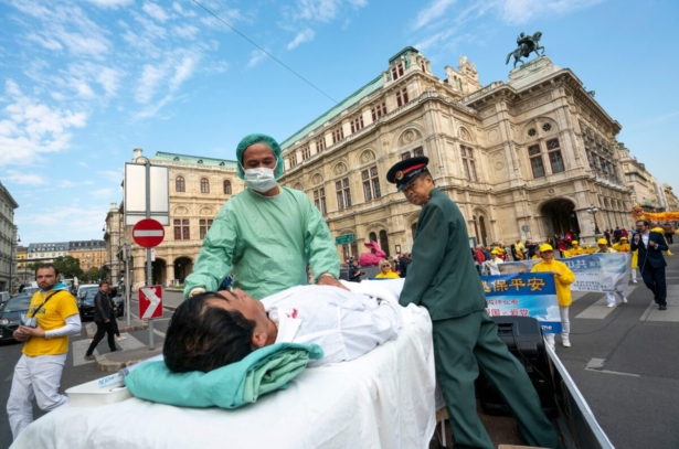 mock demonstration of organ harvesting