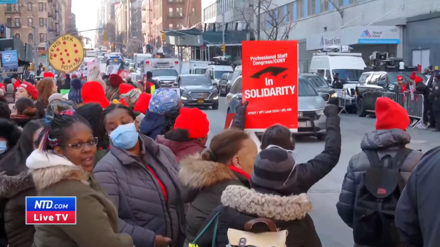 More Than 7,000 Nurses Go on Strike in New York City