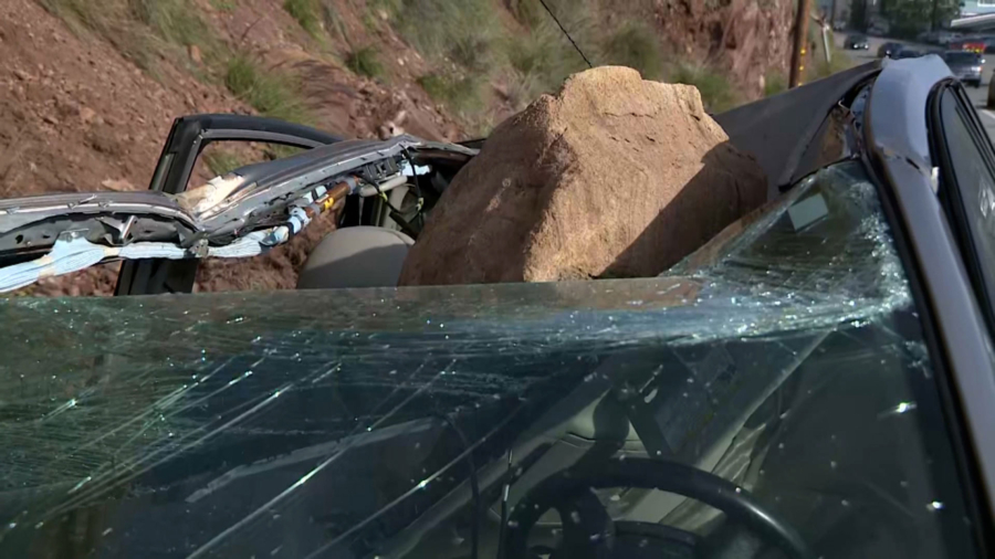 A California Man Got Out of His Car—Then a Giant Boulder Crushed It