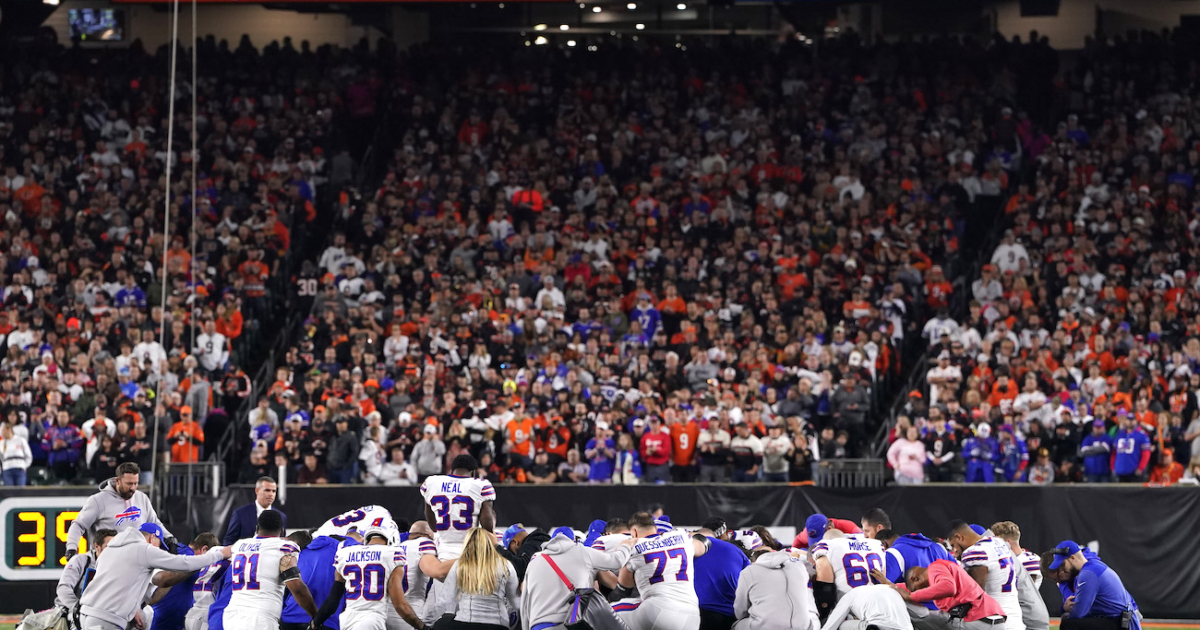 Buffalo Bills Player Collapses on Field During Monday Night Football