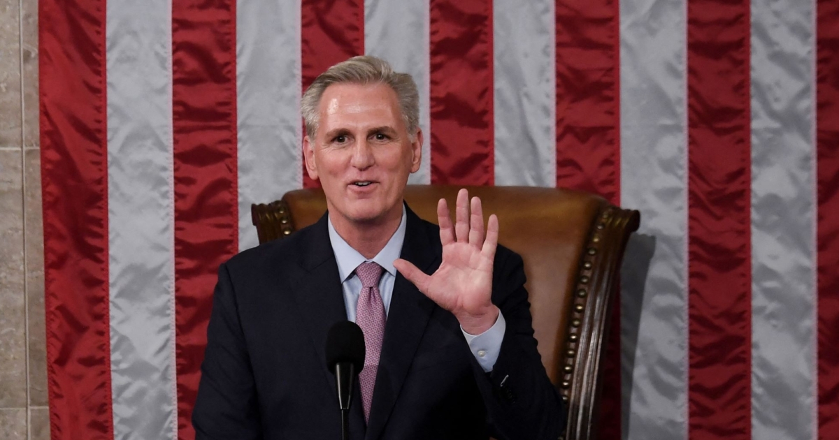 Kevin McCarthy Gives First Speech as House Speaker | NTD