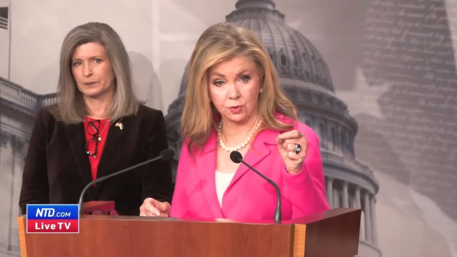 Sen. Blackburn Holds Press Conference About Bill to Deal With Traffickers