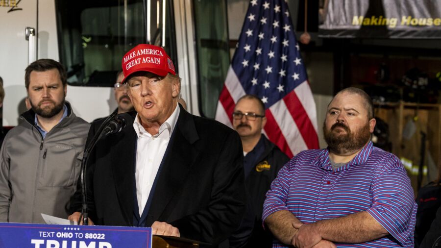 Trump Delivers Bottled Water During Visit to Ohio's Toxic Derailment Site, Criticizes Biden Admin's Response