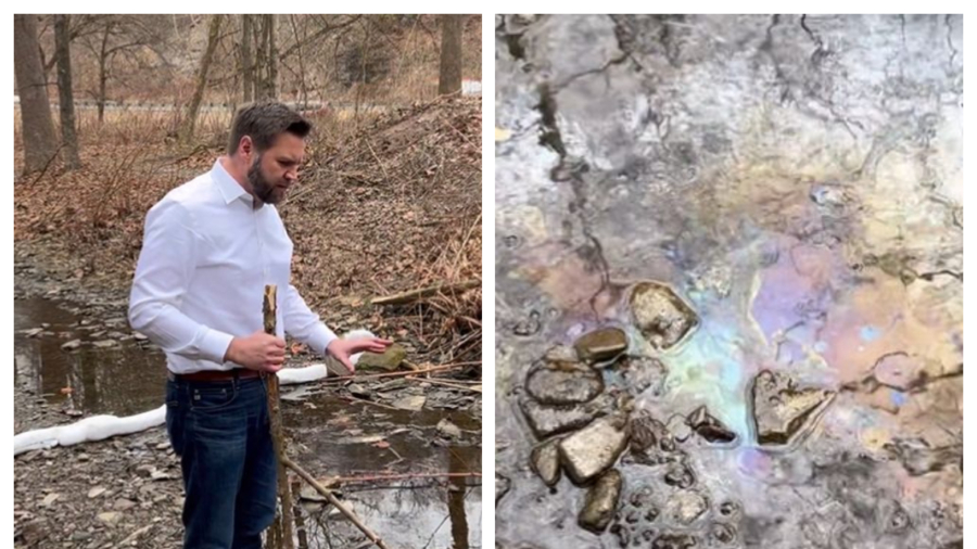 Ohio Gov. DeWine Responds to JD Vance’s Video of Contaminated Creek Near Toxic Train Derailment