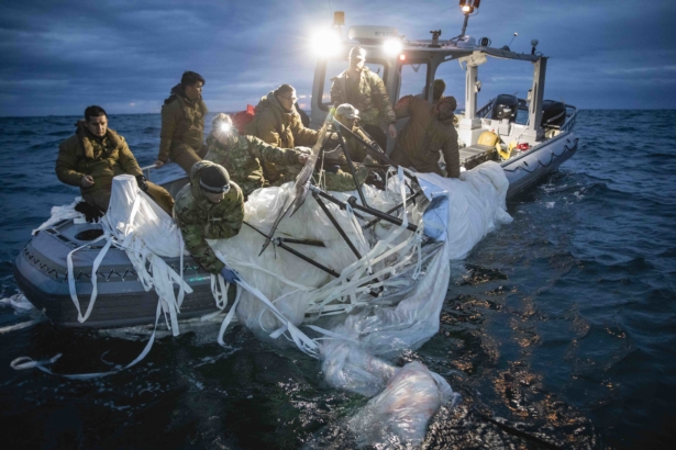 Recovery of High Altitude Surveillance Balloon Off South Carolina Coast