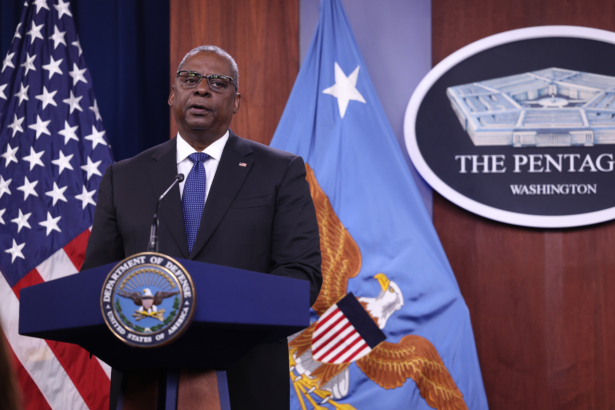 DOD Secretary Austin And Chairman Of The Joint Chiefs Milley Hold Press Conference