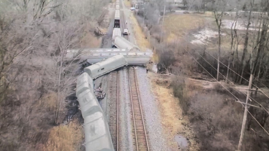 Train Derails Outside Detroit, Michigan, With One Car Carrying Hazardous Materials