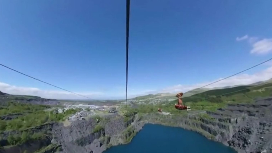 Care Home Resident Rides World’s Fastest Zip Line