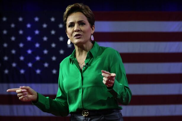 Former Arizona Republican gubernatorial candidate Kari Lake speaks during the annual Conservative Political Action Conference (CPAC) at Gaylord National Resort & Convention Center in National Harbor, Md., on March 4, 2023. (Alex Wong/Getty Images)