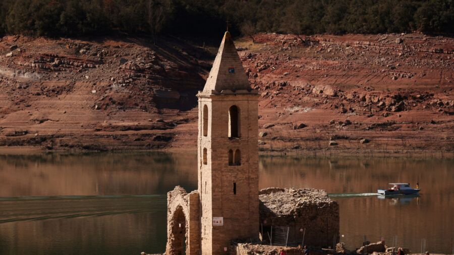 Church Tower Reemerges From Parched Reservoir in Drought-Hit Spain
