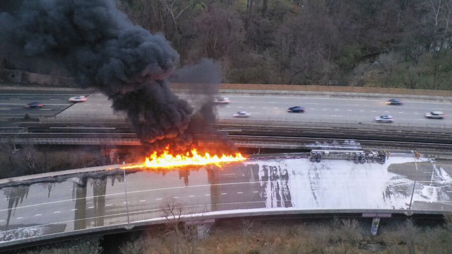 Fiery Maryland Tanker Crash Injures Driver, Closes Lanes