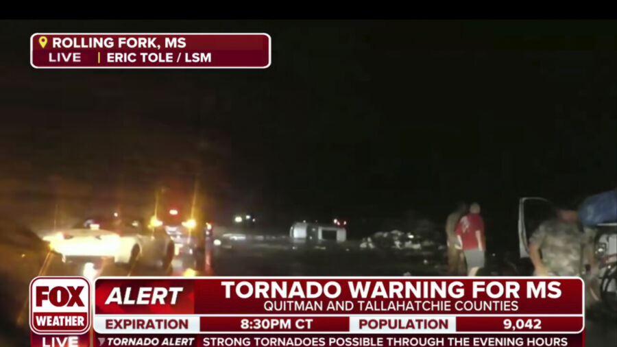 Widespread Damage as Tornado Moves Through Mississippi