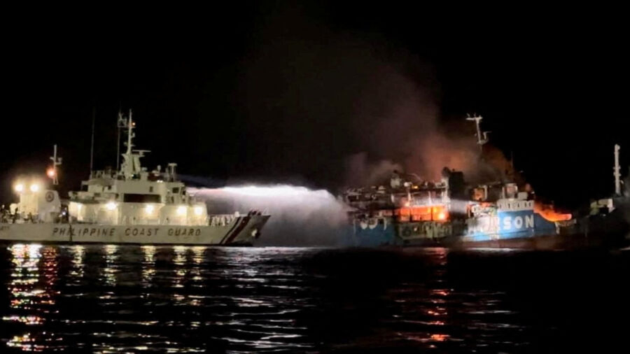 Fire on Philippine Ferry Kills 29, Including Children; 225 Rescued