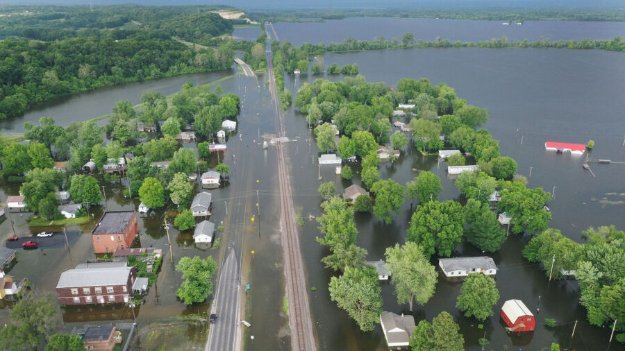 Mississippi River Bursts Its Banks as Snowmelt Sparks Floods