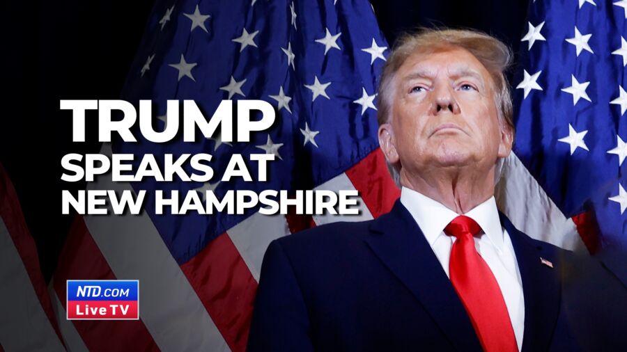 Trump Delivers Remarks in New Hampshire, the First State for GOP Primary