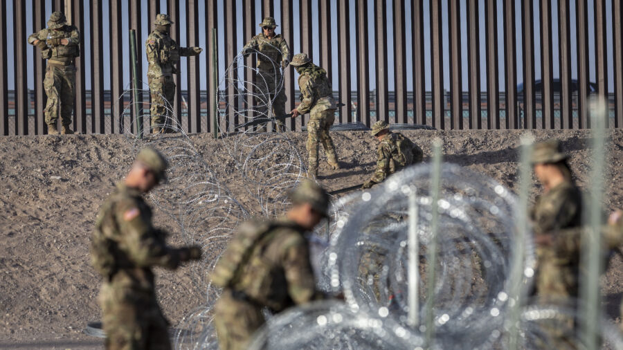 View of US Border at El Paso, Texas, After End of Title 42