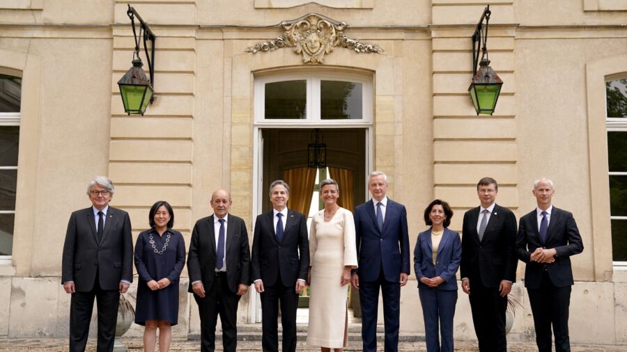 Blinken Holds Press Conference After EU-US Trade and Tech Council Meeting