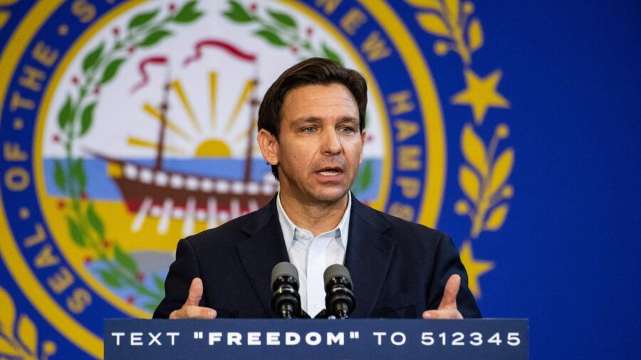 DeSantis Campaigns in Manchester, New Hampshire