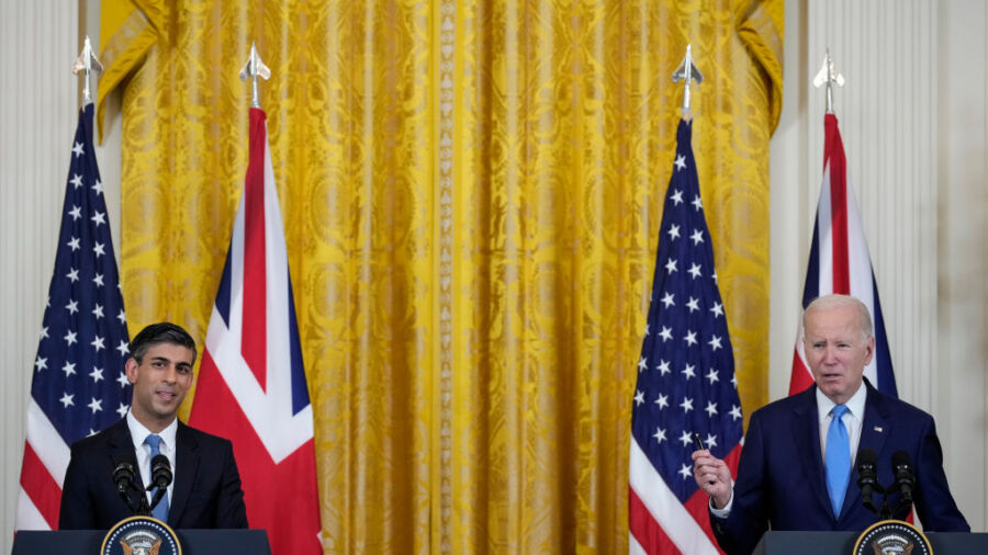 Biden, UK Prime Minister Sunak Hold Press Conference After Meeting