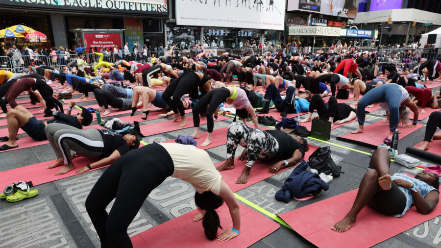 Yogis Takeover Time Square
