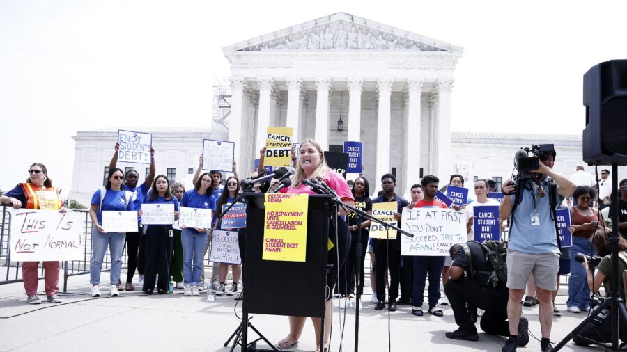 Protest Outside the Supreme Court After Justices Strike Down Biden Student Loan Forgiveness Program