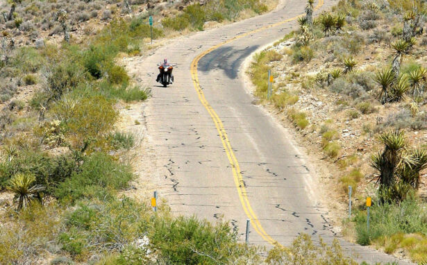 A Lone Motorcycle Rider