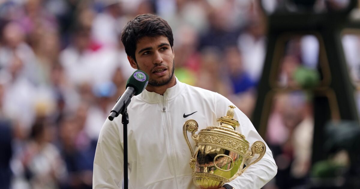 Carlos Alcaraz Beats Novak Djokovic In 5 Sets To Win Wimbledon For His ...