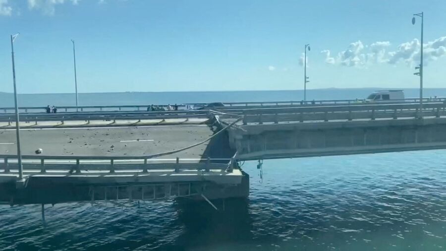 Key Russian Bridge to Crimea Struck Again, Moscow Blames Ukraine for Attack That Killed 2